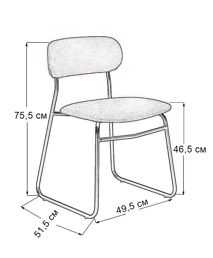Стул Cord Mokko/Черн - фото 2
