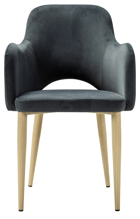 Кресло Ledger Diag grey/нат.дуб - фото 3