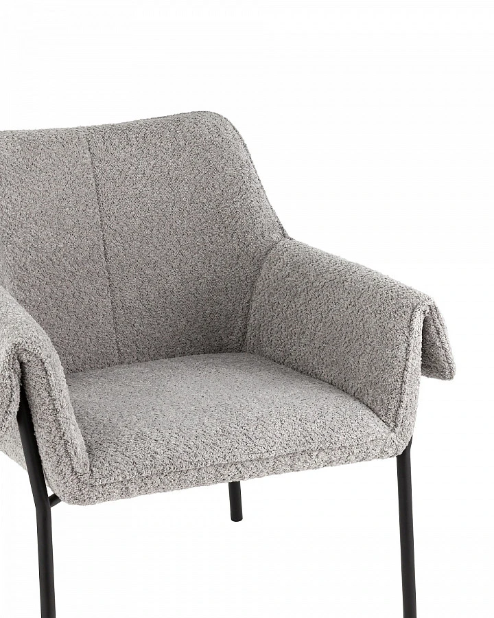 Кресло лаунж Бесс альпака серый - фото 7