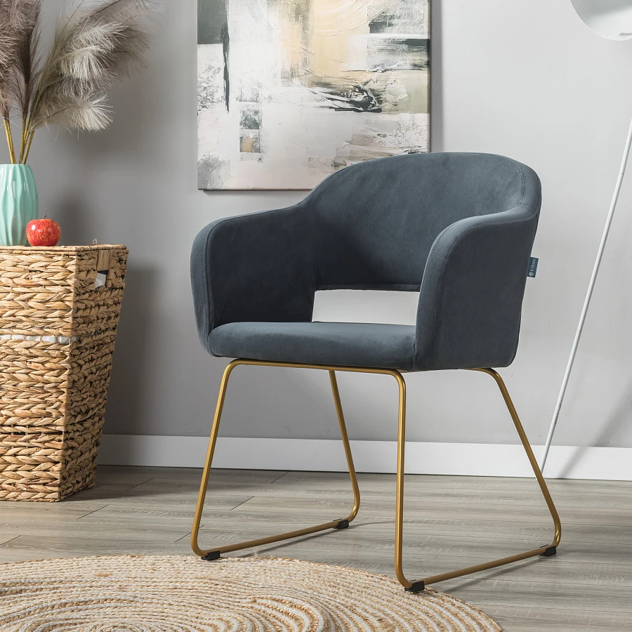 Кресло Oscar Diag grey/Линк золото - фото 14