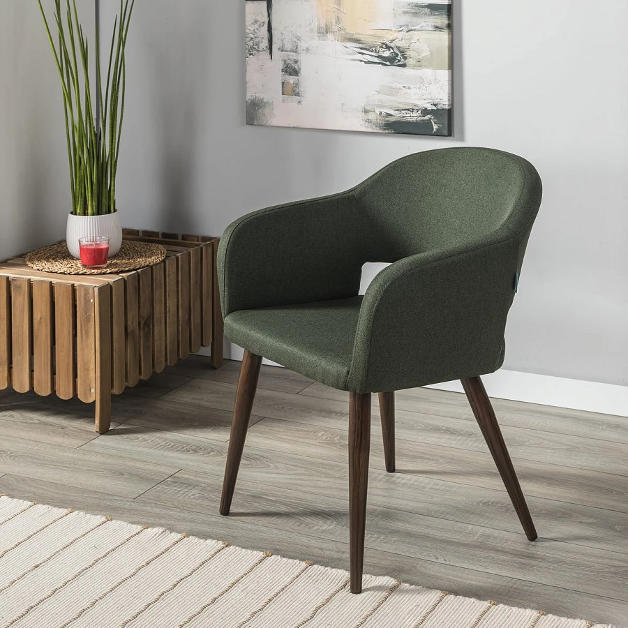 Стул Oscar тёмно-зеленый/т.орех - фото 11