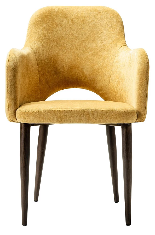 Кресло Ledger желтый/т. орех - фото 3