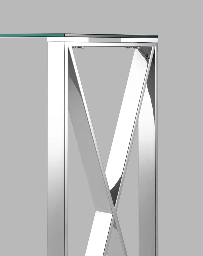 Консоль КРОСС 115*30 серебро - фото 5