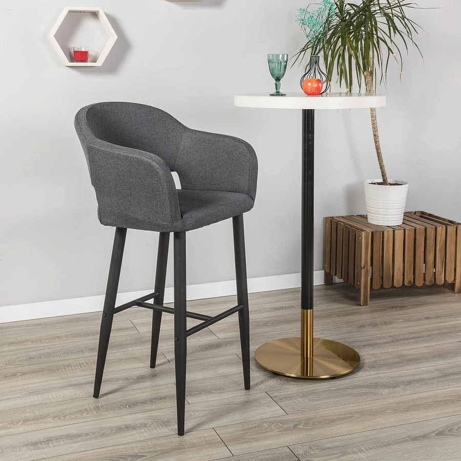 Стул Бар Oscar тёмно-серый/черный - фото 8