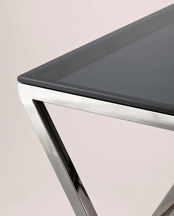 Журнальный стол ИНСИГНИЯ 55*55 темный хром - фото 4