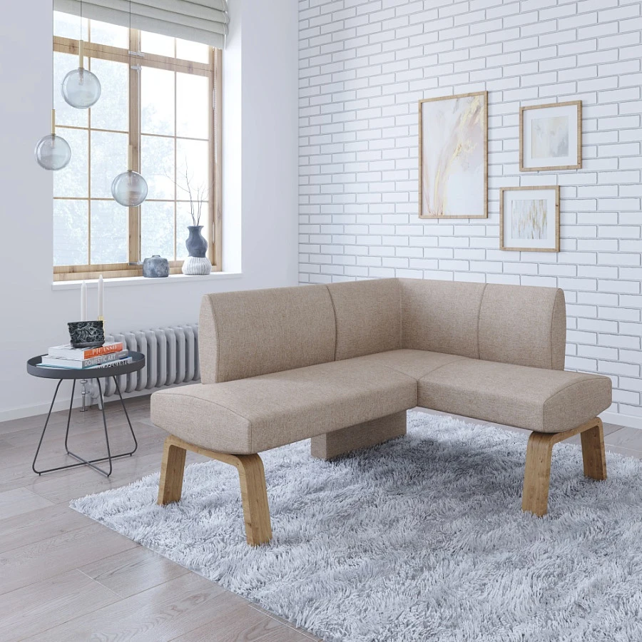 Диван кухон. Pride 158-120 R beige 1620*1240*830 - фото 3