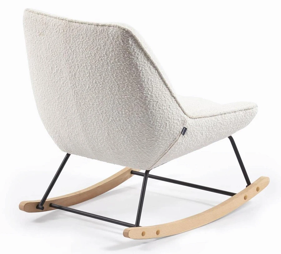 Кресло-качалка Marlina букле белый - фото 11