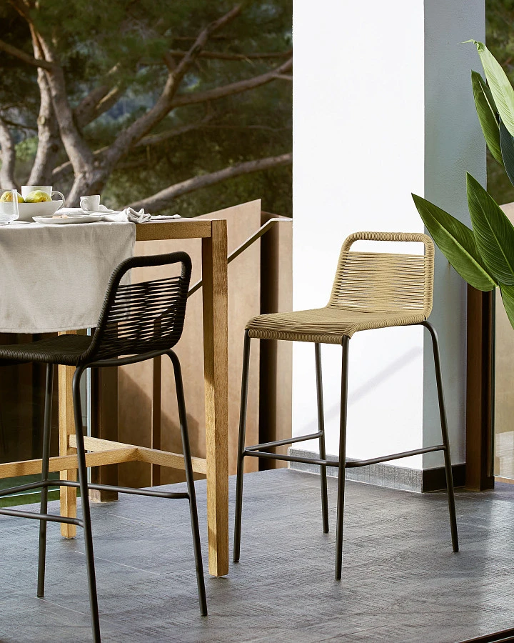 Барный стул Glenville 74 см бежевый - фото 2