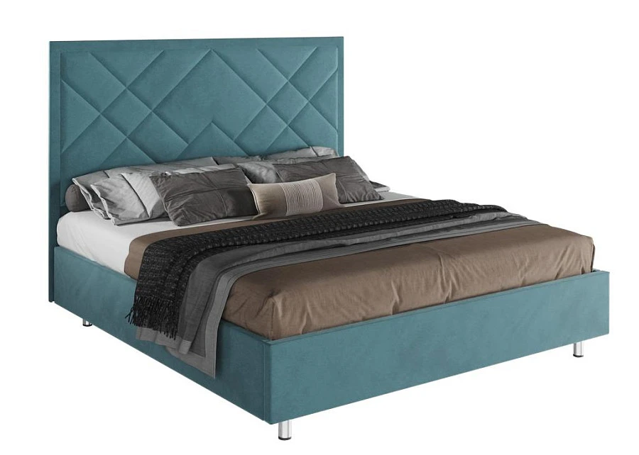 Кровать Палермо  160х200 тёмно-бирюзового цвета