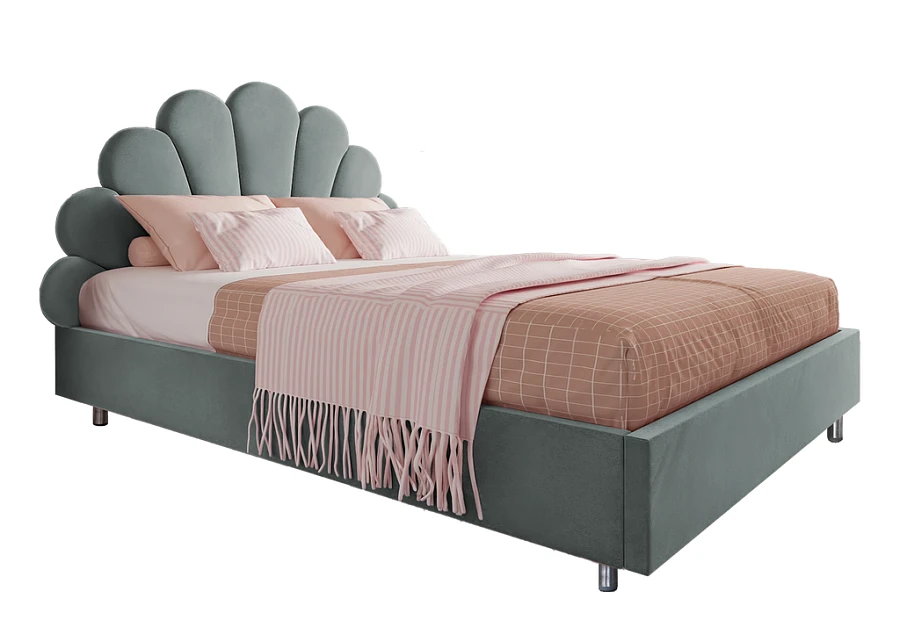 Кровать Ксю 120х200 серого цвета