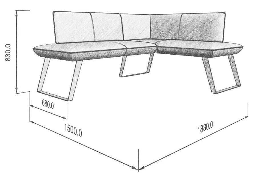 Диван кухон. Cosmo 178-140 R CANDY sunny - фото 3