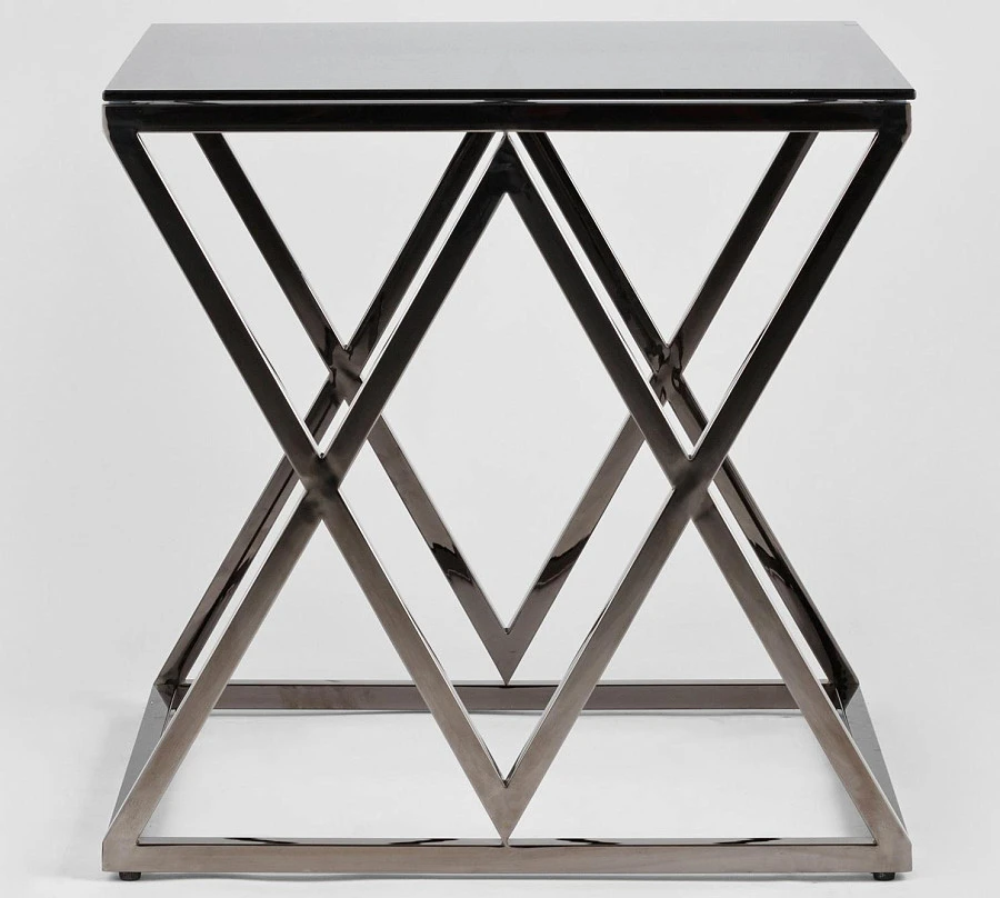 Журнальный стол ИНСИГНИЯ 55*55 темный хром - фото 3