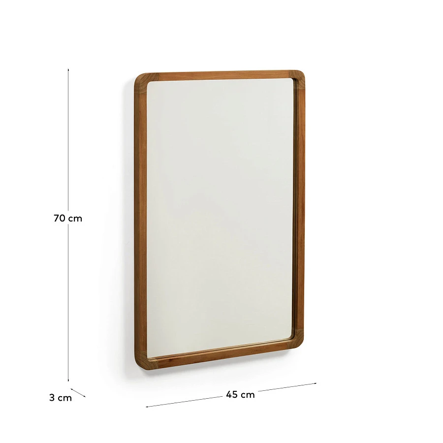 Shamel Зеркало из массива тика с отделкой под орех 45 x 70 см - фото 4