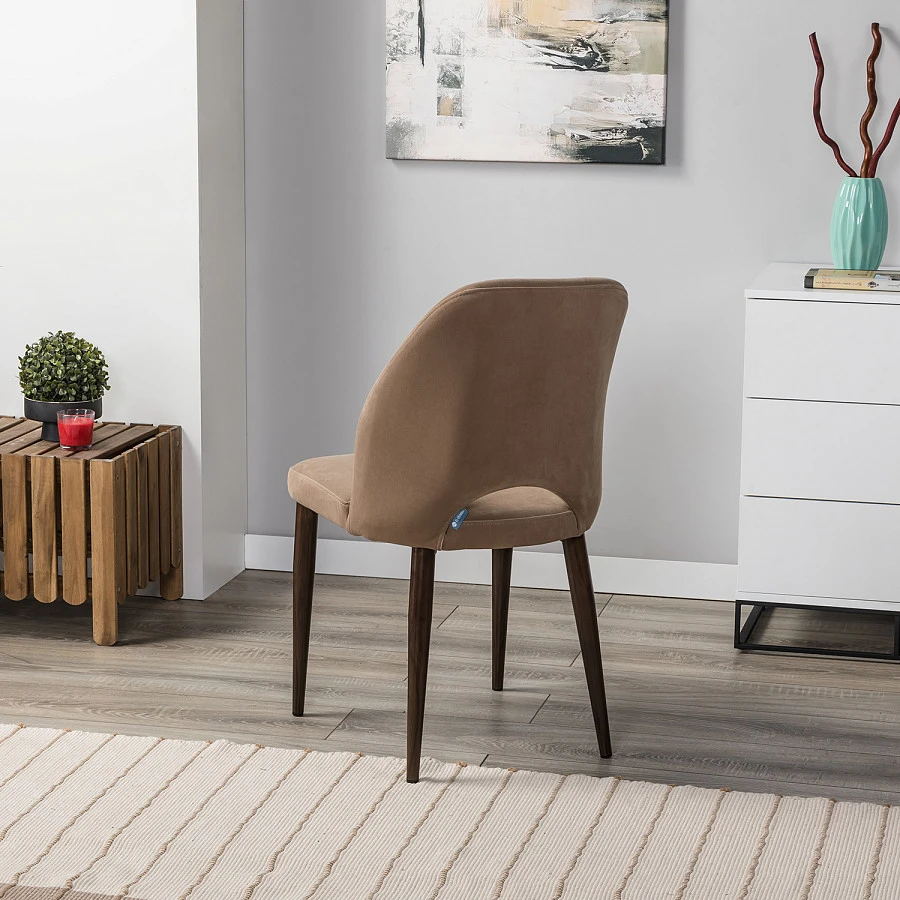 Стул Ledger Diag beige/т. орех - фото 11