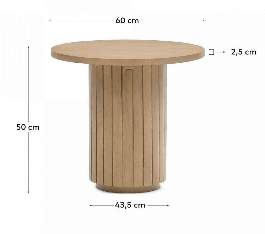 Круглый столик Licia/дерево манго d60см - фото 3