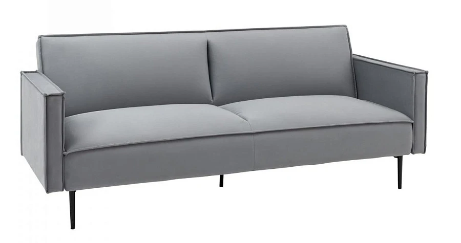 Диван прямой Кассель велюр серый