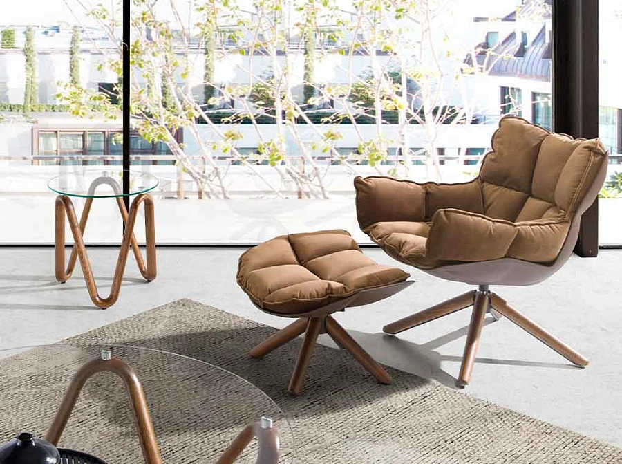 Приставной столик 2125/LT20048 из стекла и ореха - фото 5