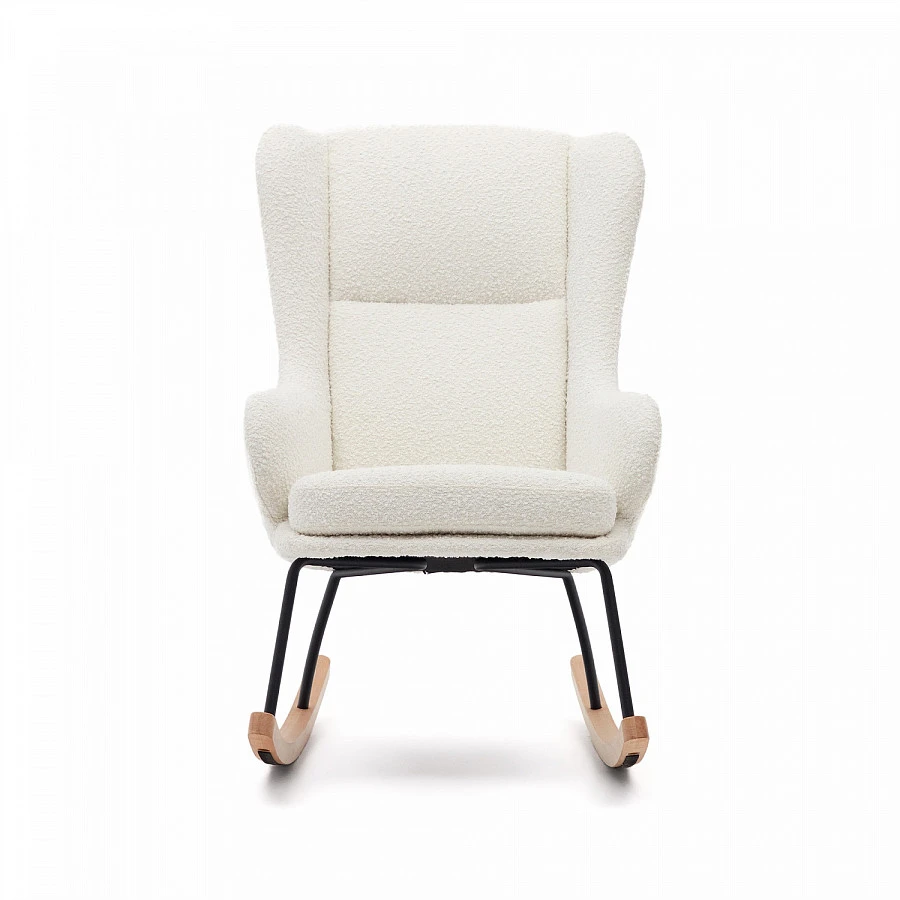 Maustin Кресло-качалка из бел.овчины/сталь-бук - фото 4