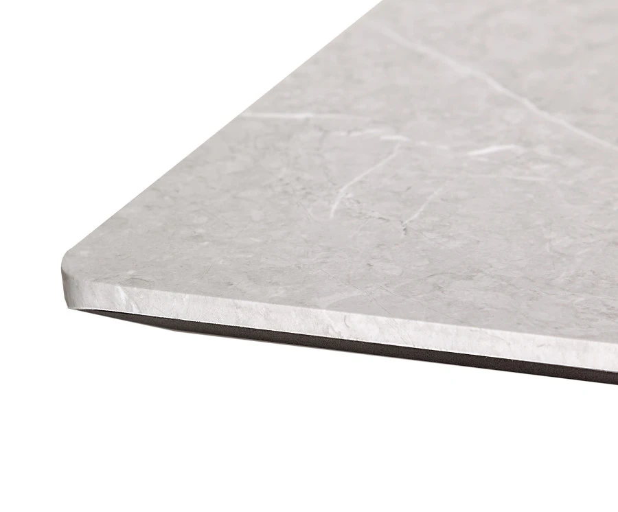 Стол Нарвик 960*960 мрамор Бьянко Темный орех - фото 5