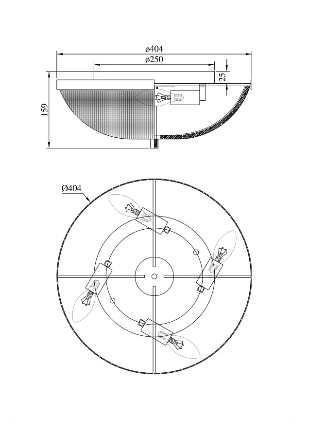 Потолочный светильник Maytoni C046CL-04N - фото 7