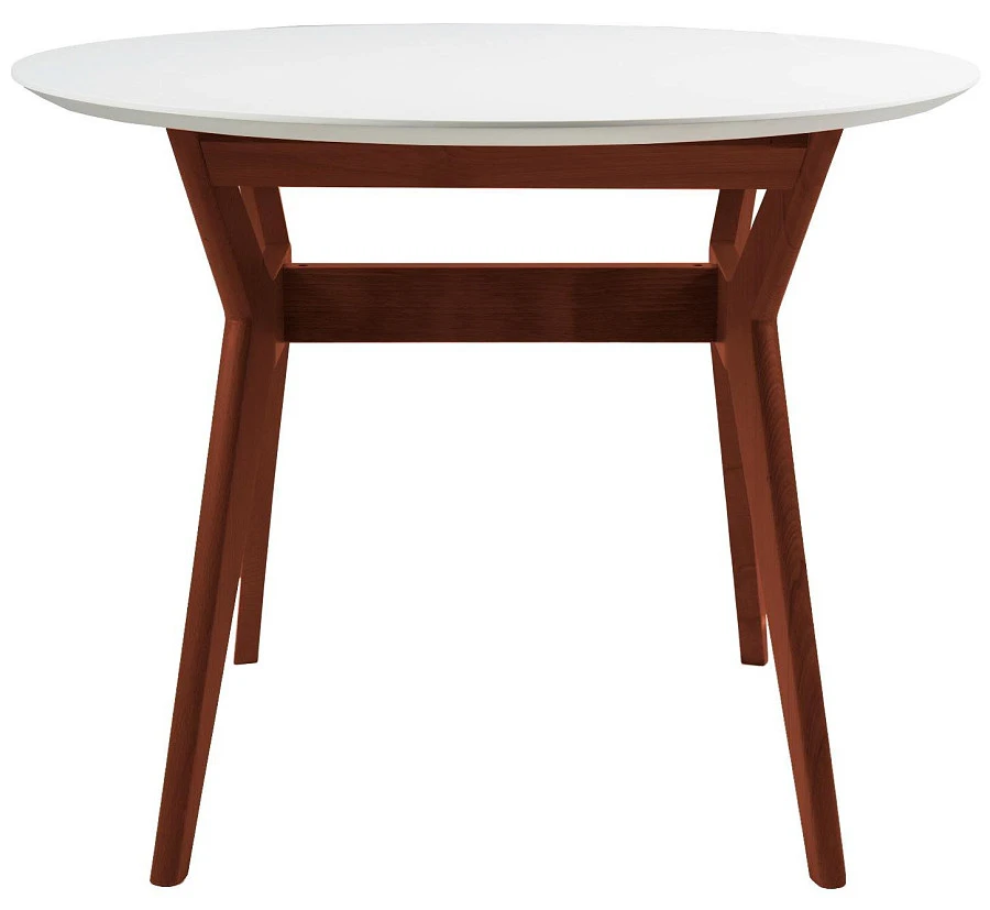 Стол Нарвик д.860 Белый Темный орех - фото 2