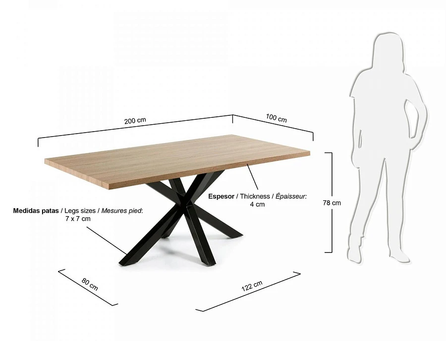 Стол Arya 200x100 дуб сонома - фото 5