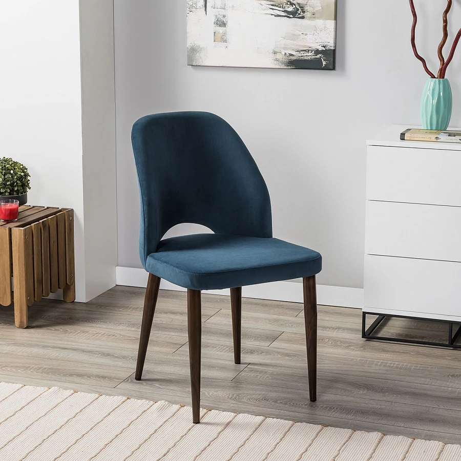 Стул Ledger Diag blue/т. орех - фото 7