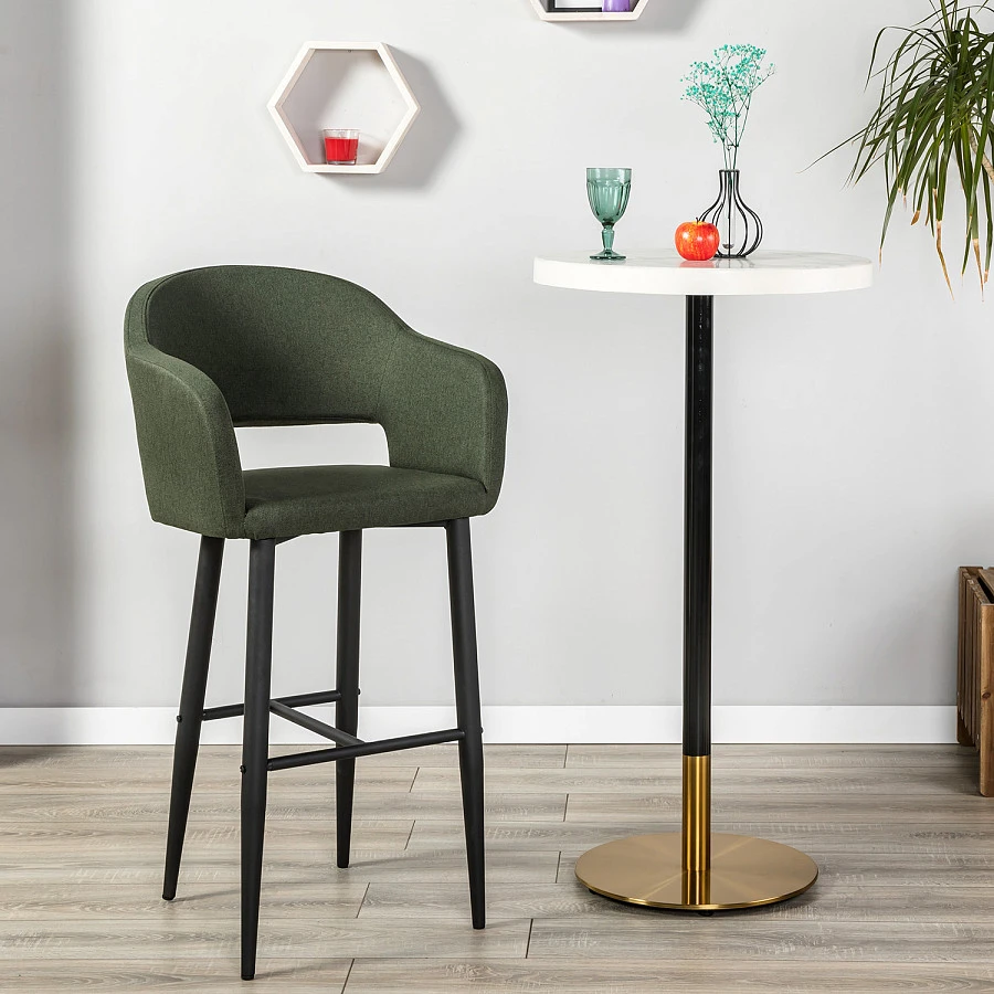 Кресло Бар.Oscar тёмно-зеленый/черный - фото 6