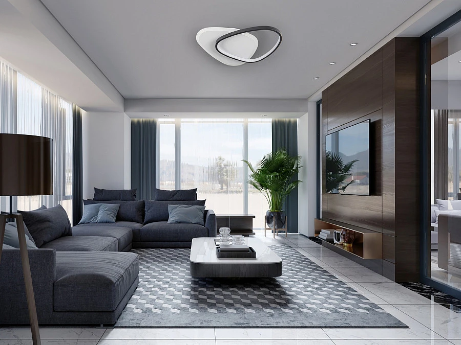 Потолочный/настенный светильник Romo черно-белый - фото 5