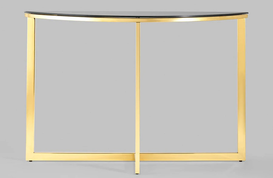 Консоль полукруглая АЛЬБА 115*30 золото/черн. - фото 3