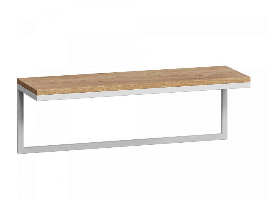 Полка подвесная Мальборк Флэт Дуб /белый