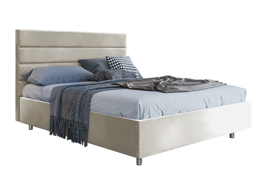 Кровать Турин  180х200 светло-серого цвета