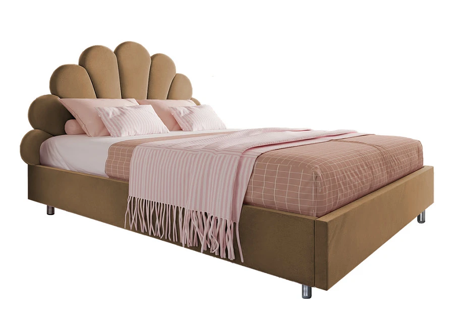 Кровать Ксю  120х200 коричневого цвета