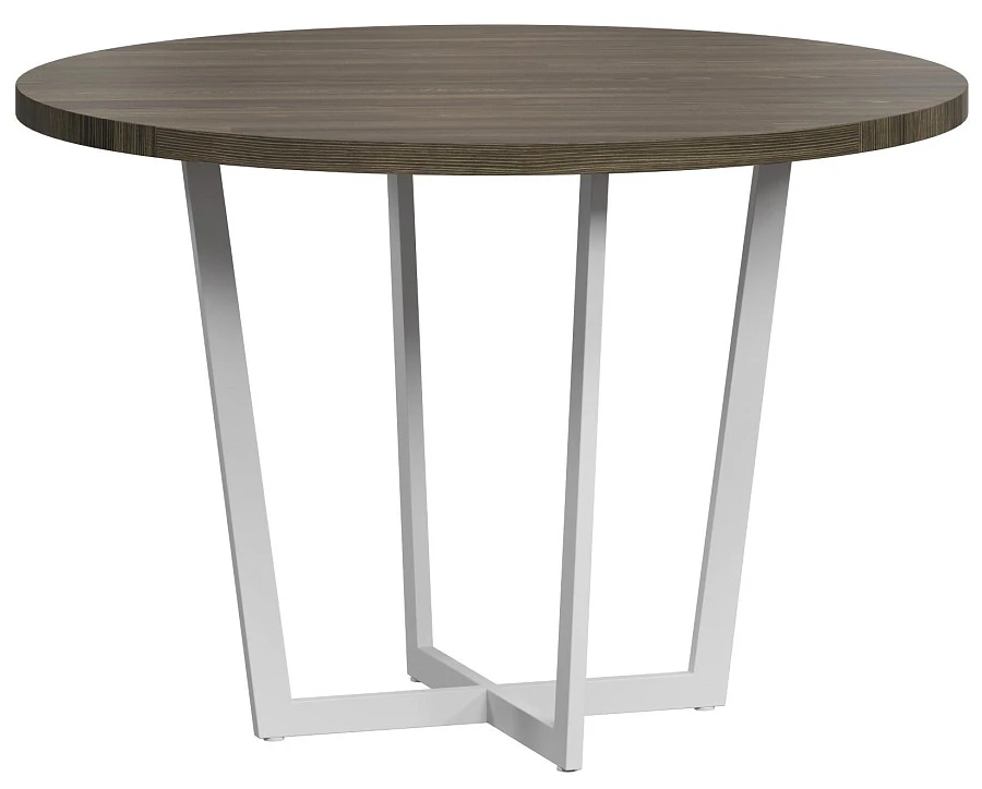 Стол обед. Лондейл-100 Раунд серый/бел.основание