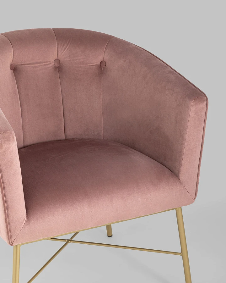 Кресло Шале велюр розовый - фото 8