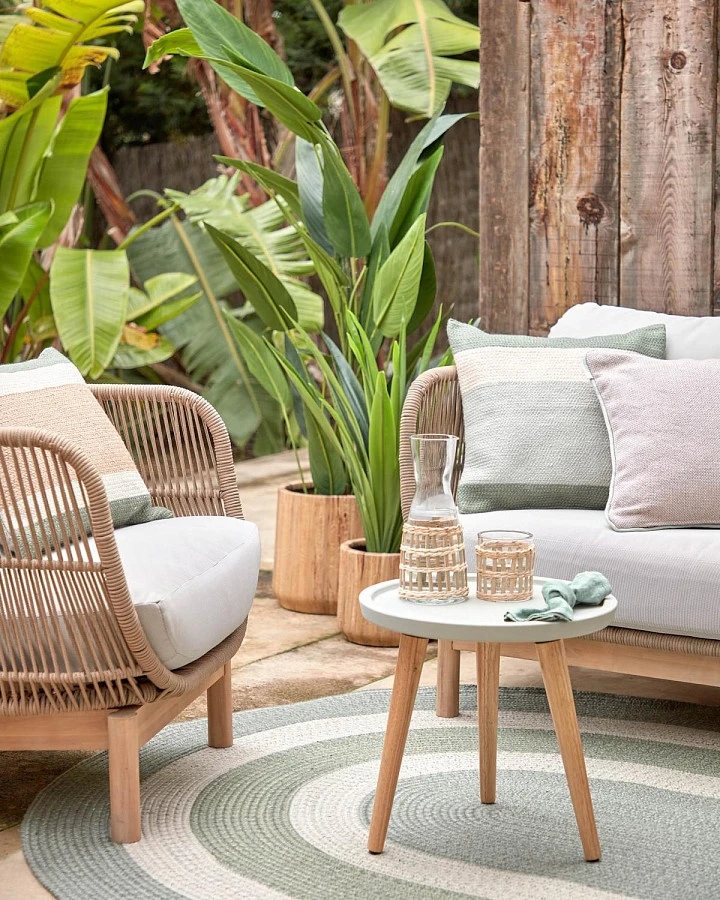 Кресло Catalina из бежевой веревки/массив акации - фото 7