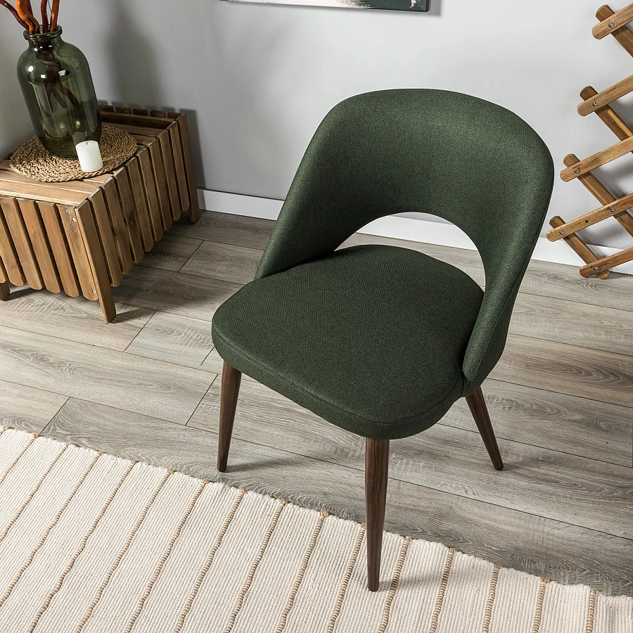 Стул Lars темно-зеленый/т.орех - фото 12