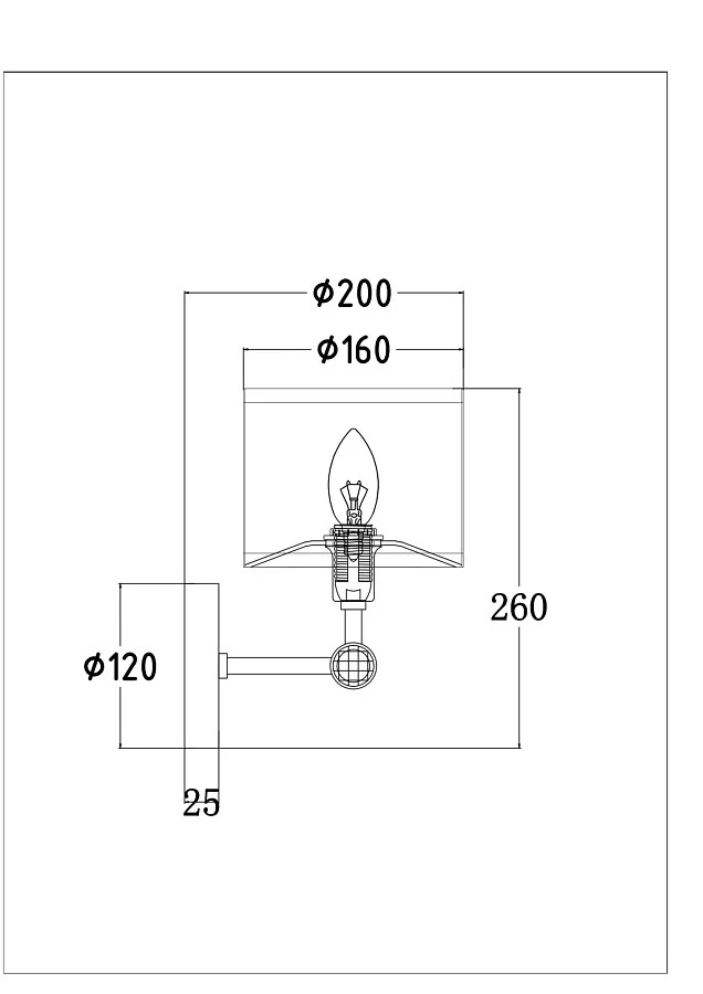 Настенный светильник (бра) Maytoni MOD088WL-01BS - фото 3