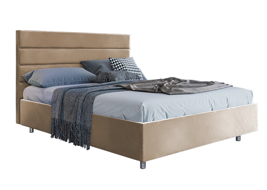 Кровать Турин 200х200 бежевого цвета