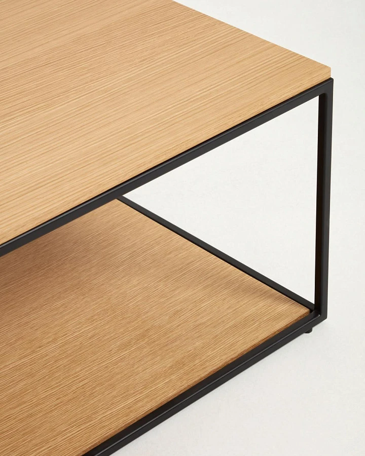 Журнальный столик Yoana шпон/металл 110x60см - фото 4