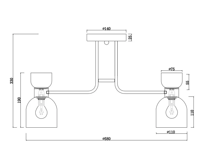 Люстра Freya FR5094PL-05G - фото 2