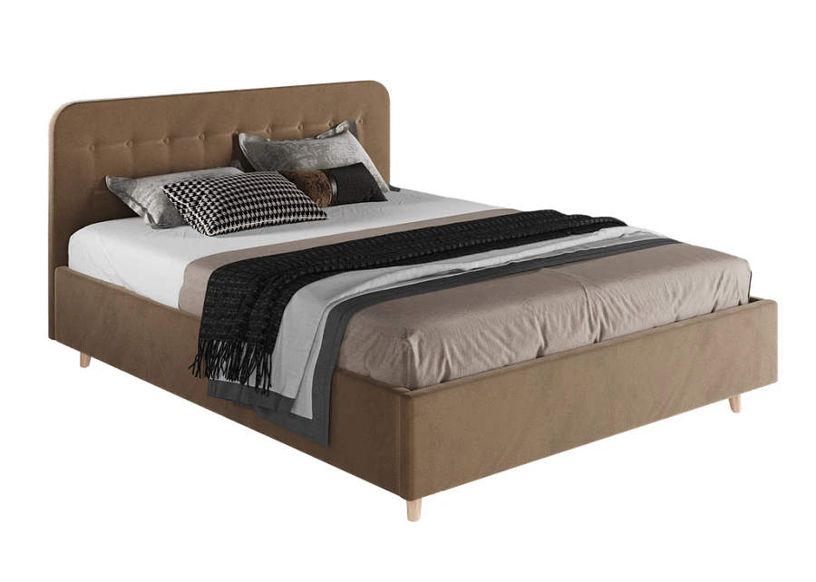 Кровать Лион  180х200 коричневого цвета