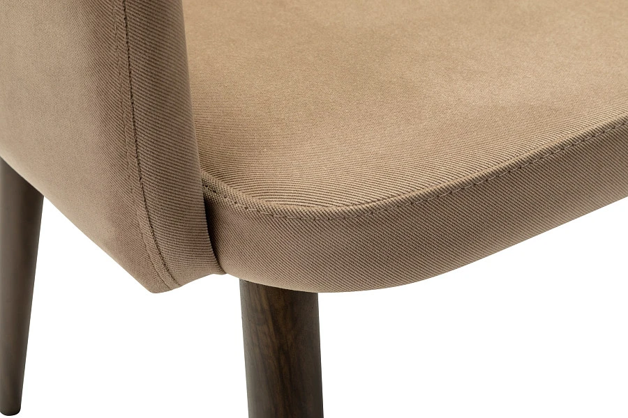 Кресло Ledger Diag beige/т. орех - фото 5