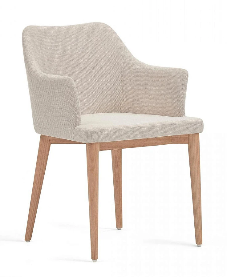 Стул Croft из бежевой синели/массив ясеня