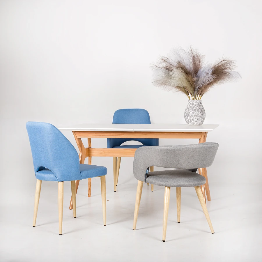 Стол Нарвик раскладной 120-160 ОРЕХ-Белый - фото 8