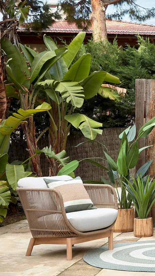 Кресло Catalina из бежевой веревки/массив акации - фото 3