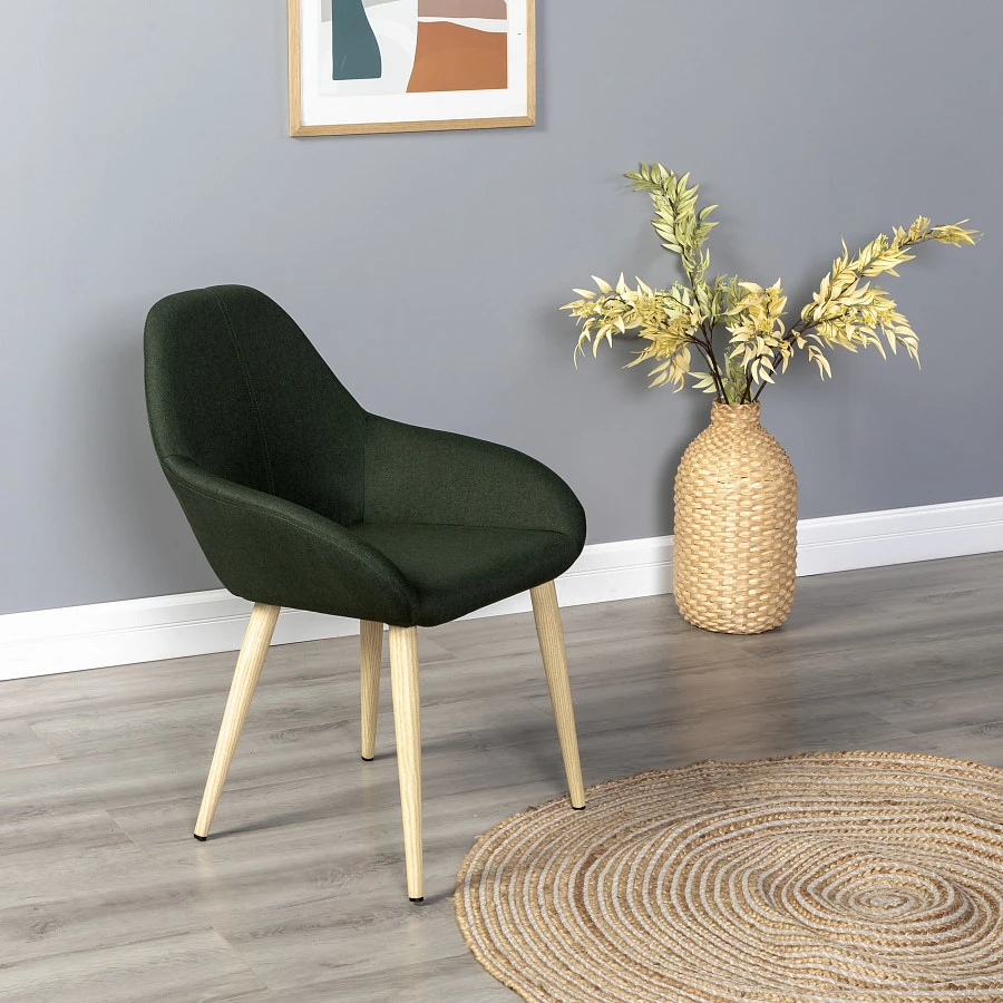 Кресло Kent тёмно-зеленый/нат.дуб - фото 10