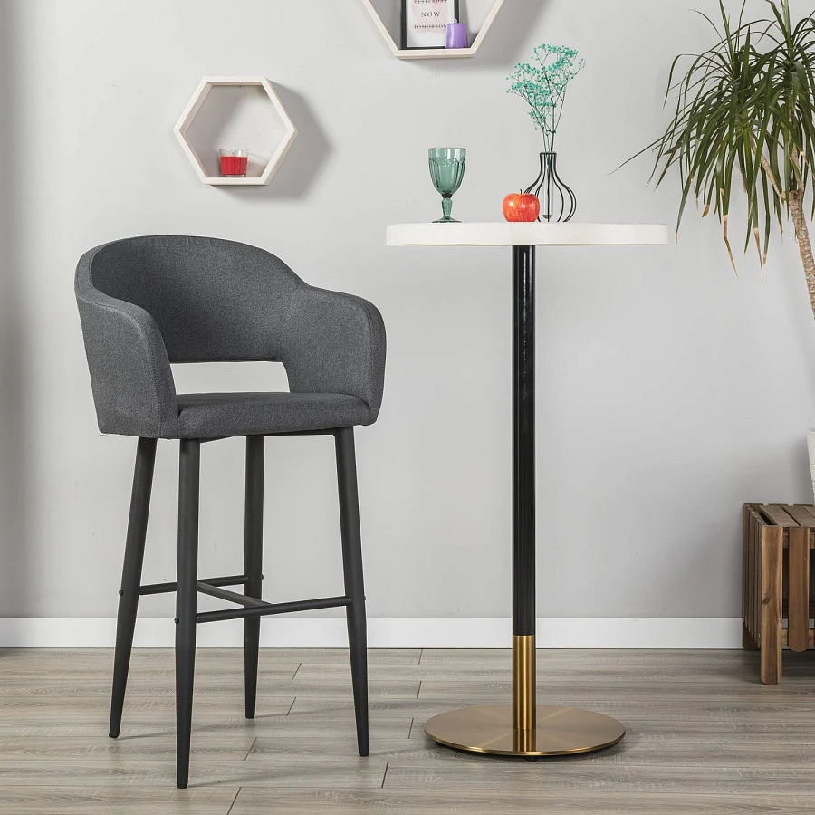 Стул Бар Oscar тёмно-серый/черный - фото 6