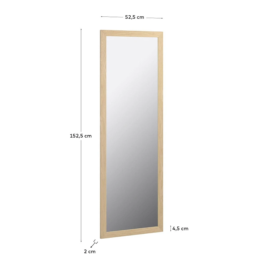 Зеркало Nerina 52 x 152 cm натуральная отделка в широкой раме - фото 4