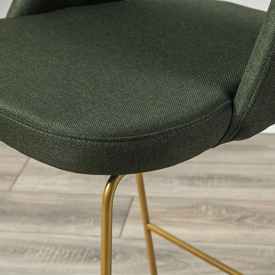 Кресло полубар Lars тёмно-зеленый/Линк золото - фото 12